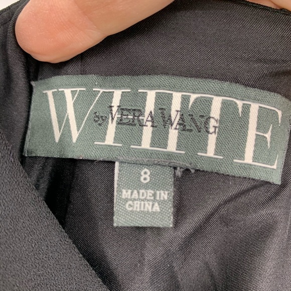 Vera Wang Dress 8 Halter V Neck Black pockets - Picture 7 of 8